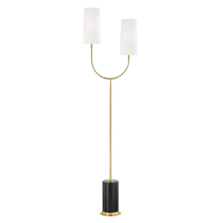 A large image of the Hudson Valley Lighting L1407 Aged Brass / Black