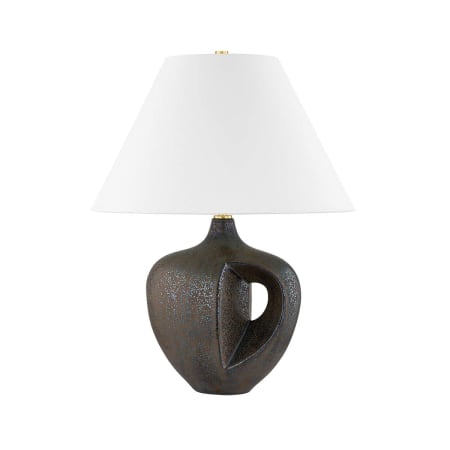 A large image of the Hudson Valley Lighting L7124 Aged Brass / Ceramic Reactive Bronze