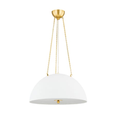 A large image of the Hudson Valley Lighting MDS1100 Aged Brass / White Plaster