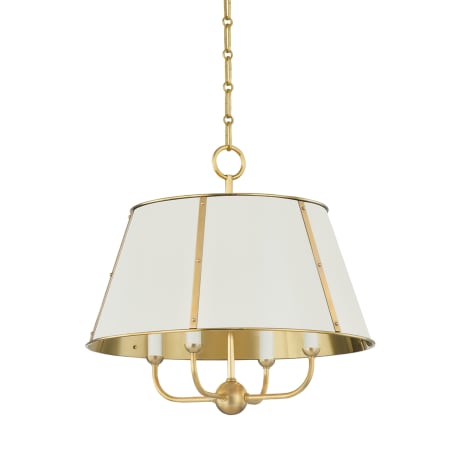A large image of the Hudson Valley Lighting MDS120 Aged Brass / Off White