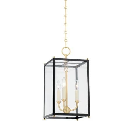 A large image of the Hudson Valley Lighting MDS1200 Aged Brass / Darkest Blue