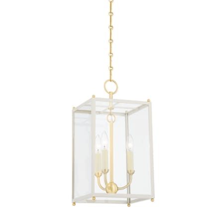 A large image of the Hudson Valley Lighting MDS1200 Aged Brass / Off White