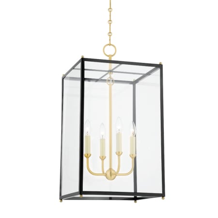 A large image of the Hudson Valley Lighting MDS1201 Aged Brass / Darkest Blue