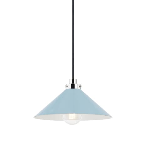 A large image of the Hudson Valley Lighting MDS1401 Polished Nickel / Blue Bird