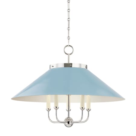 A large image of the Hudson Valley Lighting MDS1403 Polished Nickel / Blue Bird