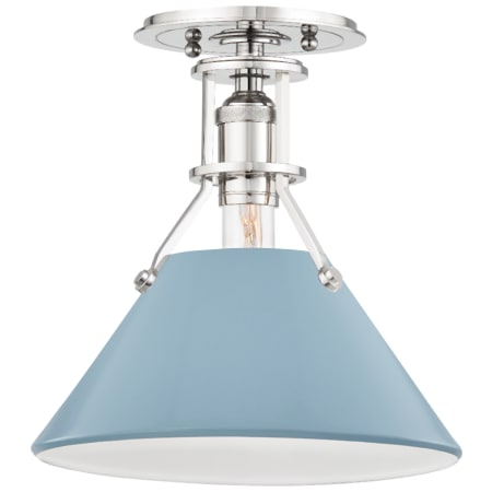 A large image of the Hudson Valley Lighting MDS353 Polished Nickel / Blue Bird