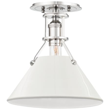 A large image of the Hudson Valley Lighting MDS353 Polished Nickel / Off White