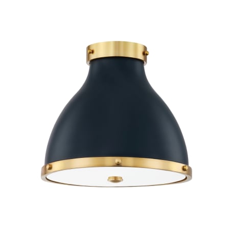 A large image of the Hudson Valley Lighting MDS360 Aged Brass / Darkest Blue