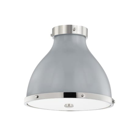 A large image of the Hudson Valley Lighting MDS360 Polished Nickel / Parma Gray Combo