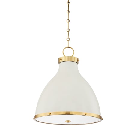 A large image of the Hudson Valley Lighting MDS361 Aged Brass / Off White