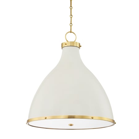 A large image of the Hudson Valley Lighting MDS362 Aged Brass / Off White