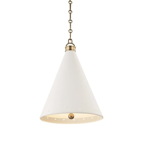 A large image of the Hudson Valley Lighting MDS401-WP Aged Brass