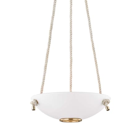 A large image of the Hudson Valley Lighting MDS450 Aged Brass / White Plaster
