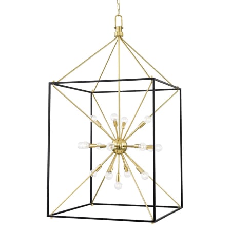 A large image of the Hudson Valley Lighting 8927 Aged Brass / Black