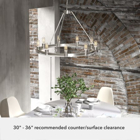 A large image of the Hunter Saddlewood 30 Chandelier Clearance