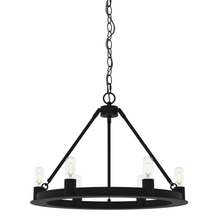 A large image of the Hunter Saddlewood 24 Chandelier Natural Iron