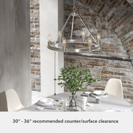 A large image of the Hunter Saddlewood 24 Chandelier Clearance
