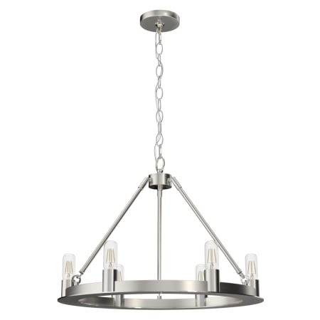 A large image of the Hunter Saddlewood 24 Chandelier BN - Canopy