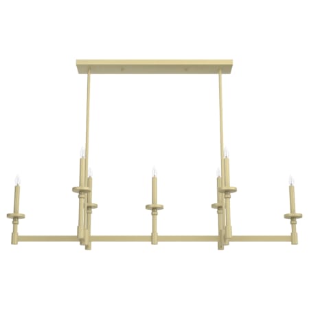 A large image of the Hunter Briargrove 52 Chandelier Modern Brass
