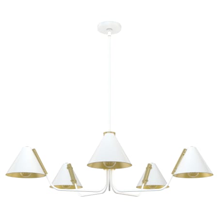 A large image of the Hunter Grove Isle 41 Chandelier Matte White