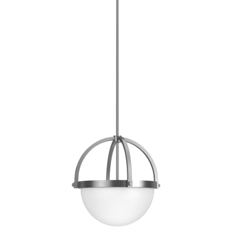 A large image of the Hunter Wedgefield 17 Pendant Brushed Nickel