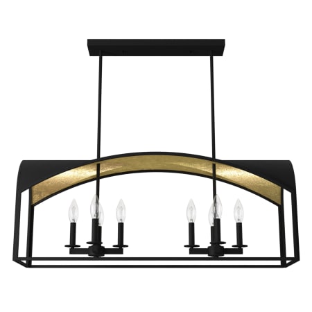 A large image of the Hunter Dukestown 41 Chandelier Natural Iron / Gold Leaf