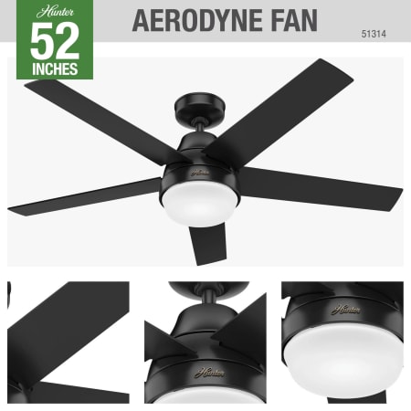 A large image of the Hunter Aerodyne 52 LED Hunter Aerodyne 52 MB Detail