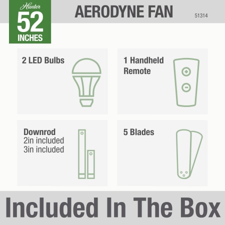 A large image of the Hunter Aerodyne 52 LED Hunter Aerodyne 52 In Box