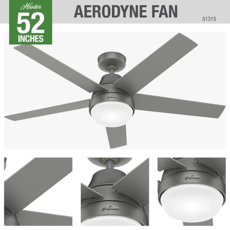 A large image of the Hunter Aerodyne 52 LED Hunter Aerodyne 52 MS Detail