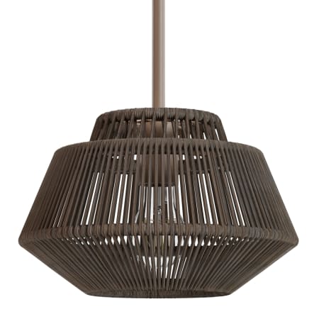 A large image of the Hunter Brookhollow 10 Pendant Sable Rattan