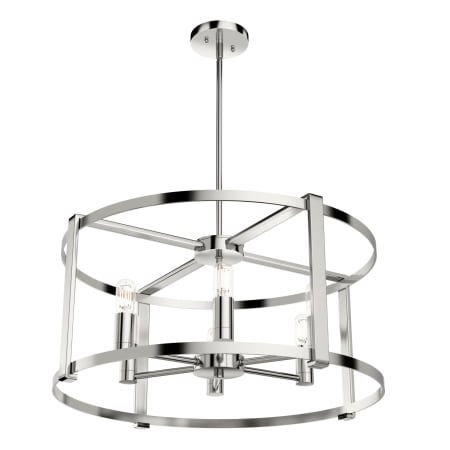 A large image of the Hunter Astwood 26 Chandelier Polished Nickel