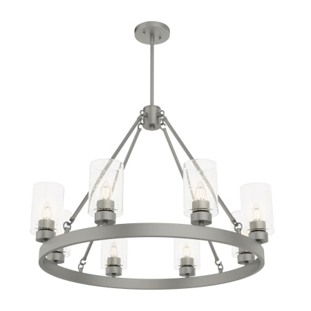 A large image of the Hunter Hartland 32 Chandelier Matte Silver