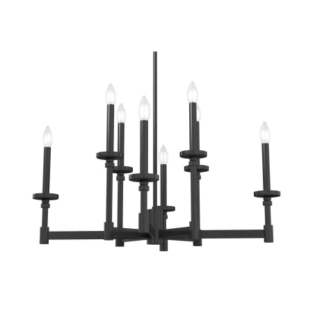 A large image of the Hunter Briargrove 30 Chandelier Matte Black