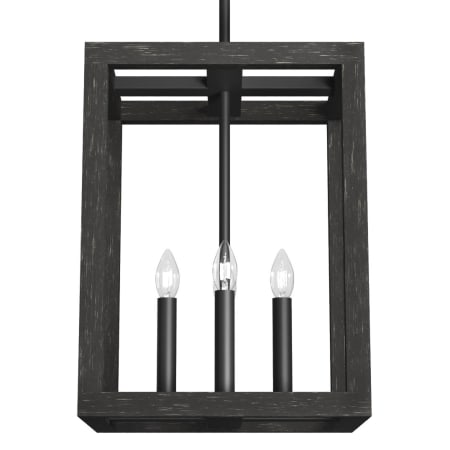 A large image of the Hunter Squire Manor 12 Pendant Matte Black