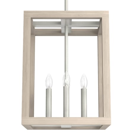 A large image of the Hunter Squire Manor 12 Pendant Brushed Nickel