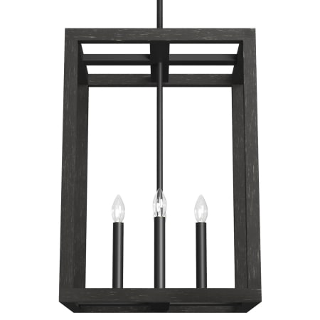 A large image of the Hunter Squire Manor 15 Pendant Matte Black