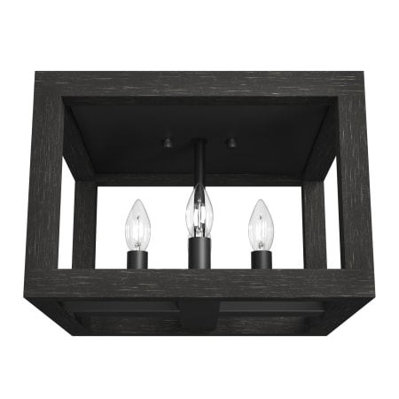 A large image of the Hunter Squire Manor 12 Ceiling Fixture Matte Black