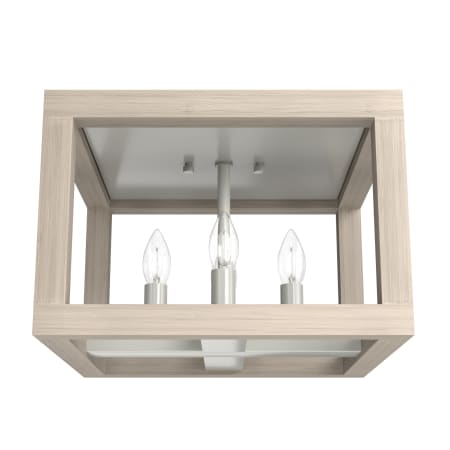 A large image of the Hunter Squire Manor 12 Ceiling Fixture Brushed Nickel