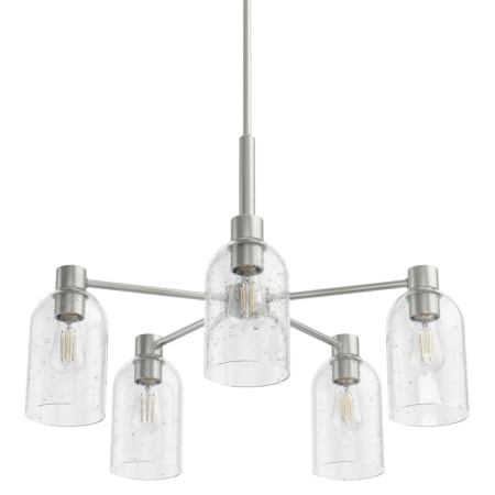 A large image of the Hunter Lochemeade 26 Chandelier Brushed Nickel