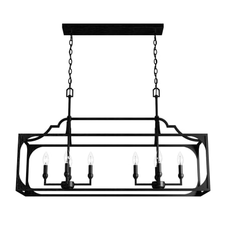 A large image of the Hunter Highland Hill 40 Chandelier Rustic Iron