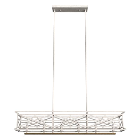A large image of the Hunter Langwood 41 Chandelier Distressed White