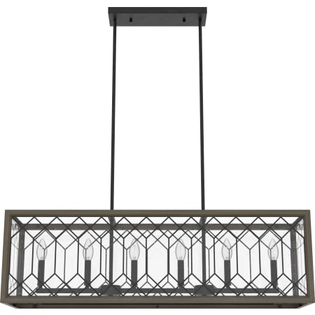 A large image of the Hunter Chevron 40 Chandelier Rustic Iron