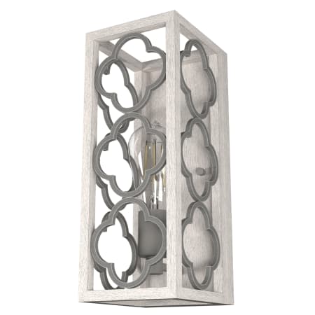 A large image of the Hunter Gablecrest 4 Sconce Distressed White