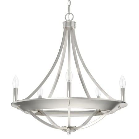A large image of the Hunter Perch Point 24 Chandelier Brushed Nickel