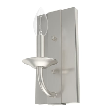 A large image of the Hunter Perch Point 10 Sconce Brushed Nickel