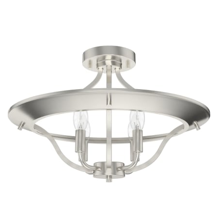 A large image of the Hunter Perch Point 18 Ceiling Brushed Nickel