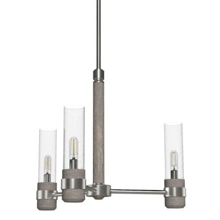 A large image of the Hunter River Mill 21 Chandelier Brushed Nickel