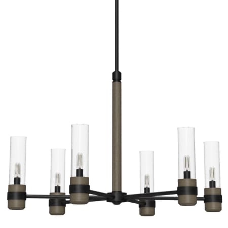 A large image of the Hunter River Mill 30 Chandelier Rustic Iron