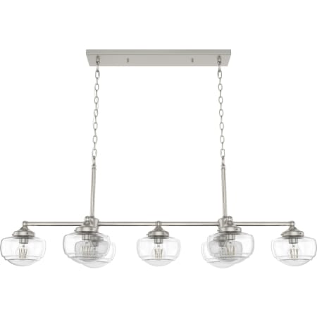 A large image of the Hunter Saddle Creek 52 Chandelier Brushed Nickel