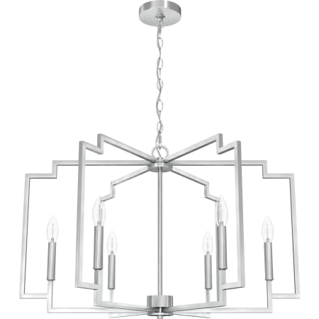 A large image of the Hunter Zoanne 30 Chandelier Brushed Nickel